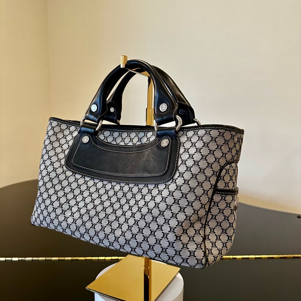 CELINE 80’S VINTAGE RETRO ICONIC COUTURE LUXURY AUTHENTIC RUNWAY MACADAM BAG - Picture 5 of 17